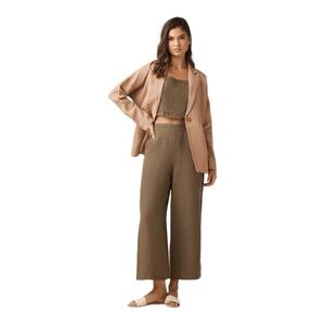 Vetta 100% Linen Wide Leg Pant Size 4